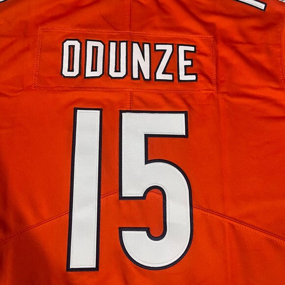 Nike Rome Odunze #15 Orange Chicago Bears Jersey - Picture 6 of 7